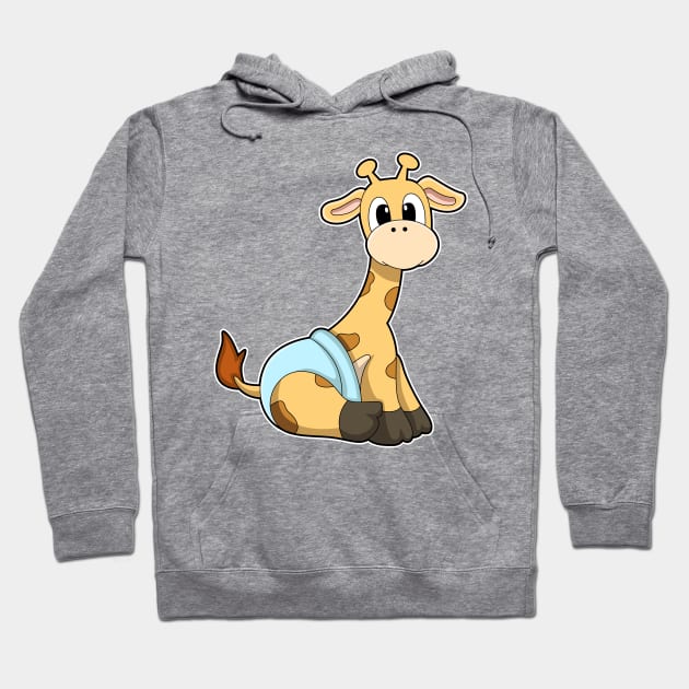 Giraffe with Underpants Hoodie by Markus Schnabel